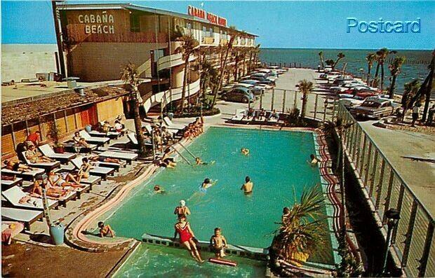 MS, Biloxi, Mississippi, Cabana Beach Motel, Pool, Picture Publishers No. 35874B