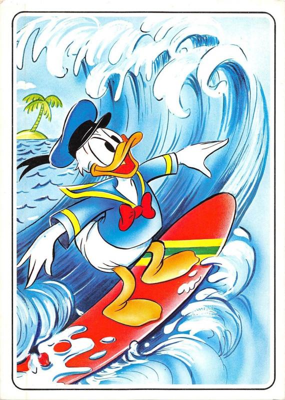B99092 donald duck surfing disney | Topics - Illustrators
