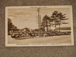 Half Way House, Front Parking Space, Glens Falls, N.Y., unused vintage card