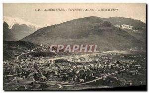 Old Postcard Albertville Vue Generale Au Fond Conflans and & # 39Isere