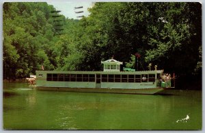 Mammoth Cave Park Kentucky 1976 Postcard Sightseeing Cruiser Green River