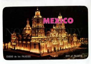 401410 MEXICO City cathedral night view Old postcard