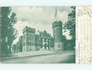 Pre-1907 ARMORY BUILDING Gloversville New York NY t3653