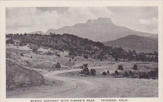 Colorado Trinidad Scenic Highway With Fishers Peak Albertype