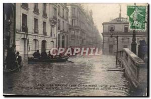 Old Postcard Floods paris the great flood of the Seine (January 1910) bubblin...