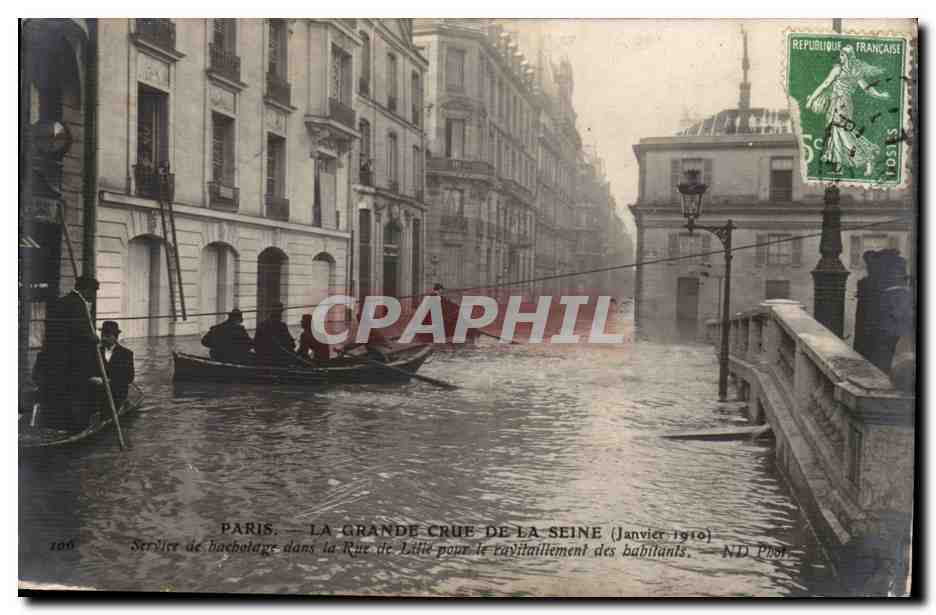 Old Postcard Floods paris the great flood of the Seine (January 1910 ...