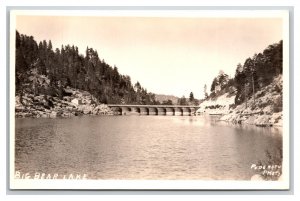 RPPC Big Bear Dam Big Bear Lake California CA UNP Pedersen Photo Postcard Z9