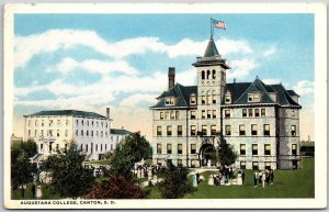 1921 Augustana College Canton South Dakota SD Campus Grounds Posted Postcard
