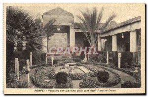 Old Postcard Pompei Peristilio con giardino della casa degli Amorini Dorati