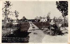 RP Postcard Cabins & Camp Grounds Bob's Bar-B-Q Rolling Prairie, Indiana~124360