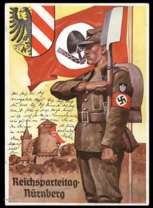 3rd Reich NSDAP 1936 Reichsparteitag Hoffmann Party Rally RAD Man Propagan 98888