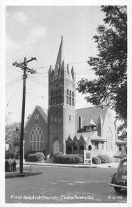 Cedartown Georgia First Baptist Church Real Photo Antique Postcard K11114