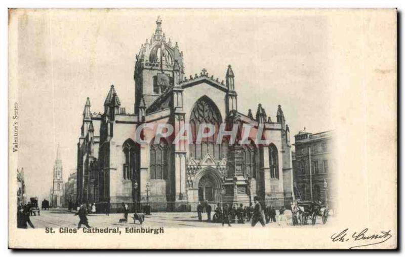Old Postcard Scotland Scotland St cult Cathedral Adinburgh