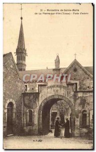 Old Postcard Monastery of Santa Maria La Pierre Qui Vire (Yonne) Gate of Entree