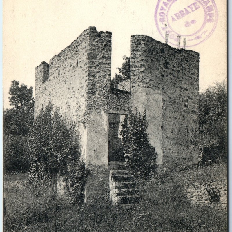 c1920s Saint-et-Oise, France Port-Royal Abbey Square Tower Stone Ruins Ivy A360