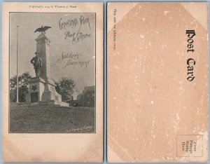 PORT CHESTER N.Y. SOLDIERS MONUMENT ANTIQUE UNDIVIDED POSTCARD