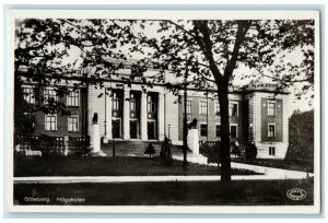 c1940's Building View Hogskolan Gothenburg Sweden RPPC Photo Postcard