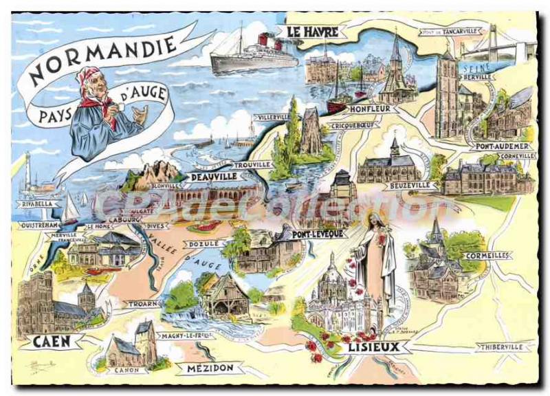 Postcard Modern Provinces Francaises Normandy Auge