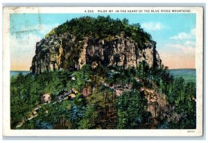 c1920's Pilot Mt. In The Heart Of Blue Ridge Mountain North Carolina NC Postcard