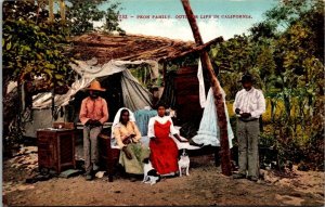 Vintage Post Card PEON FAMILY, OUTDOOR LIFE IN CALIFORNIA