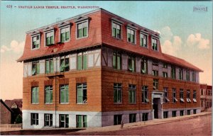 Postcard WA Seattle Labor Temple Water Hydrant ~1910 H12