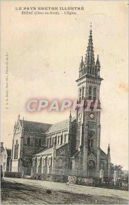 Post Card Old Country Breton Illustrates Ereac (North Cotes) The Church