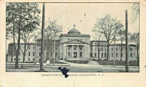 CHARLOTTE NORTH CAROLINA~PRESBYTERIAN COLLEGE POSTCARD