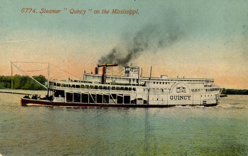 Steamer Quincy on the Mississippi River