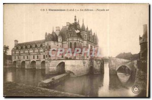 Old Postcard Chenonceaux I and L Le Chateau East Facade