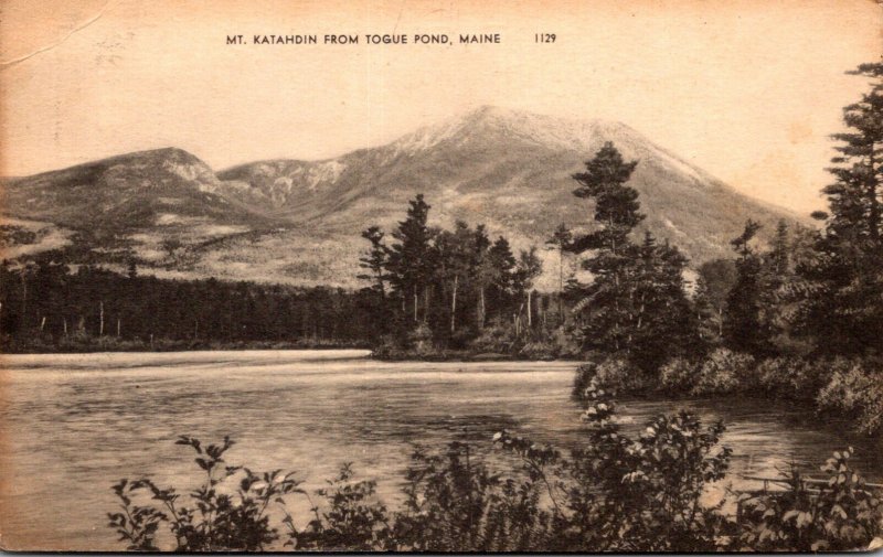 Maine Mount Katahdin From Togue Pond