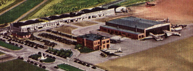 1941 Transcontinental Airport Cheyenne Wyoming Vintage Standard View Postcard