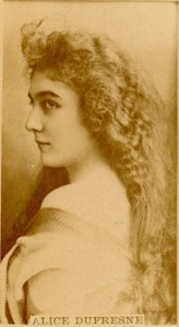 1880s Sweet Caporal Cigarettes Tobacco Card Lovely Actress Alice Dufresne F137