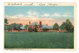 VT - Fort Ethan Allen. Post Hospital