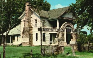 Vintage Postcard Elk Horn Tavern-Pea Ridge Battlefield In The Arkansas Ozarks AR