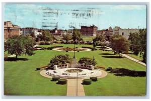 Toledo Ohio OH Postcard Veterans Memorial Civic Center Mall 1968 Vintage Antique