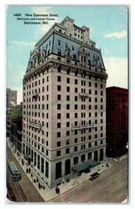 BALTIMORE, MD Maryland ~ New EMERSON HOTEL  1913  Ottenheimer Postcard