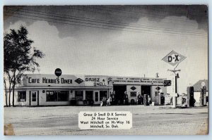Mitchell SD Postcard Cafe Herbie's Diner Gross Snell DX Service c1950's