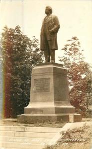 1941 HANNIBAL MISSOURI Statue Twain Riverview Park RPPC real photo postcard 3072