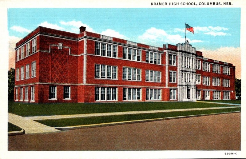 Nebraska Columbus Kramer High School Curteich