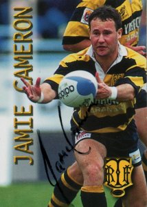 Jamie Cameron Taranaki Rugby New Zealand Hand Signed Card Photo