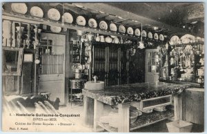 c1900s Dives-sur-Mer, France Guillaume Conqueror Inn Royal Post Kitchen A359