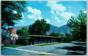 Vtg Provo Utah UT Redwood Motel Downtown 1960s View Roadside Postcard