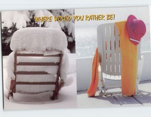 Postcard Where Would You Rather Be!, Carol Marshall Travel, Calgary, Canada