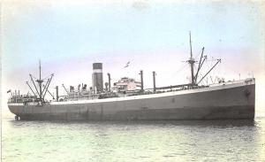 City of Sydney Cargo Steam Ship Tinted Real Photo RPPC Postcard