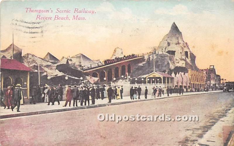 Thompson's Scenic Railway Revere Beach, MA, USA Postal Used Unknown, Missing ...
