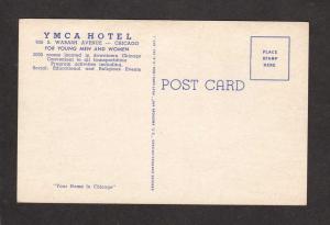 IL YMCA Hotel Chicago Illinois Postcard Vintage PC