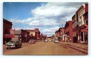 LEADVILLE, CO Colorado ~ STREET SCENE Fox Theatre c1950s Cars  Postcard