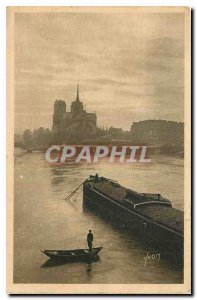 Old Postcard Paris Seine at the Quai de la Tournelle