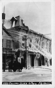 South Paris ME Odd Fellows Block Fire of 1921 Real Photo Postcard