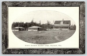 Hayward Wisconsin~Scheer Brothers Boulder Lodge~Resort Cabins~Frame Border~1909